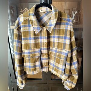 La Hearts Cropped Shacket